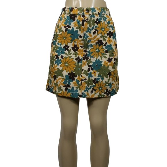 Weekend MaxMara Flax Linen Floral Mini Skirt 4 Max Mara - Picture 1 of 4
